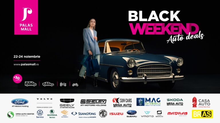Reduceri la cele mai căutate modele de mașini, în cadrul Auto Deals - Black Weekend din Palas