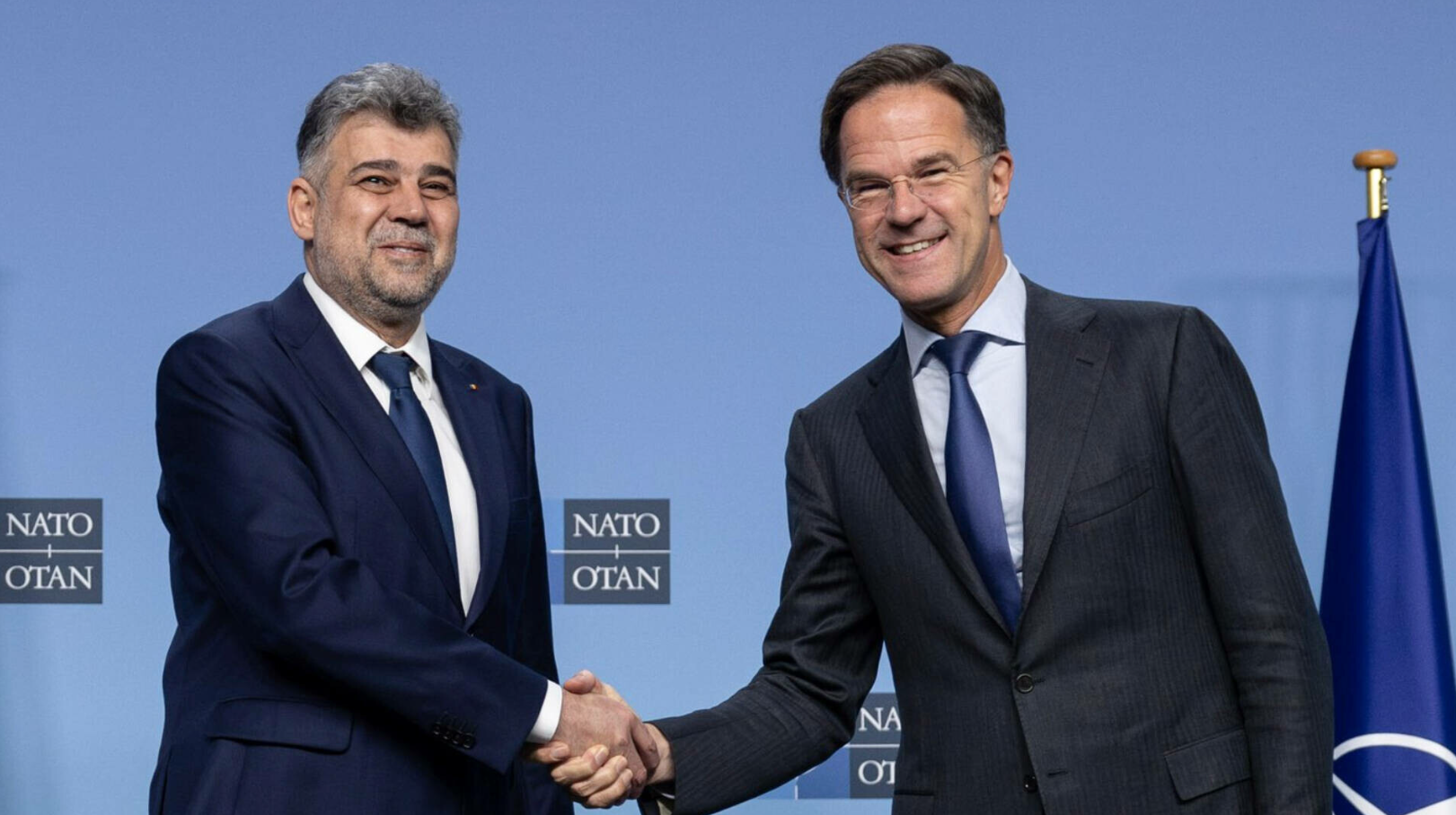 VIDEO Marcel Ciolacu, după întâlnirea cu Mark Rutte: „Românii sunt în siguranţă”. Ce i-a cerut șefului NATO