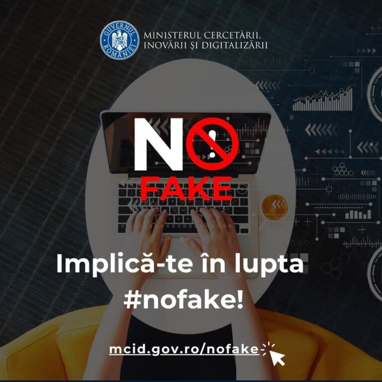 „Deepfakes despre investiţii sau medicamente miraculoase menite să fraudeze populaţia”. Peste 3.300 de raportări de la români primite prin mecanismul #nofake
