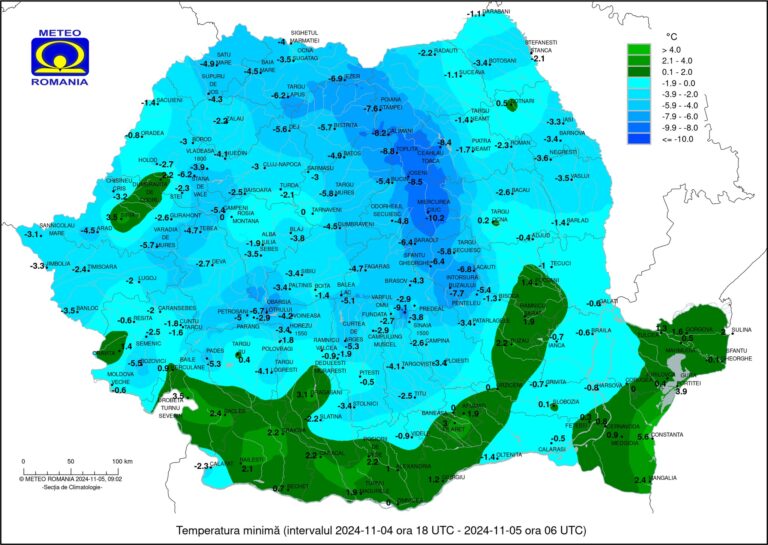 Vine frigul: iarna bate la ușă în Iași, cu temperaturi care vor coborî sub -10 grade Celsius în zonă