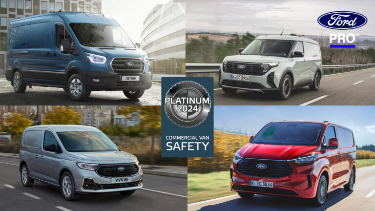 Întreaga familie de modele Transit de la Ford Pro oferă acum standardul de siguranță Platinum (P)