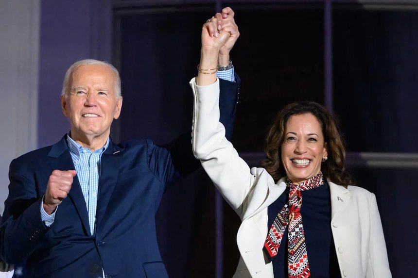  O apariție rară și neașteptată: Kamala Harris și Joe Biden, împreună.  Ce îndemn transmit ei democraților
