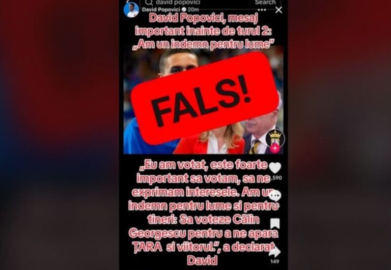 Extremiștii pro-Georgescu au falsificat un mesaj pe TikTok al campionului David Popovici