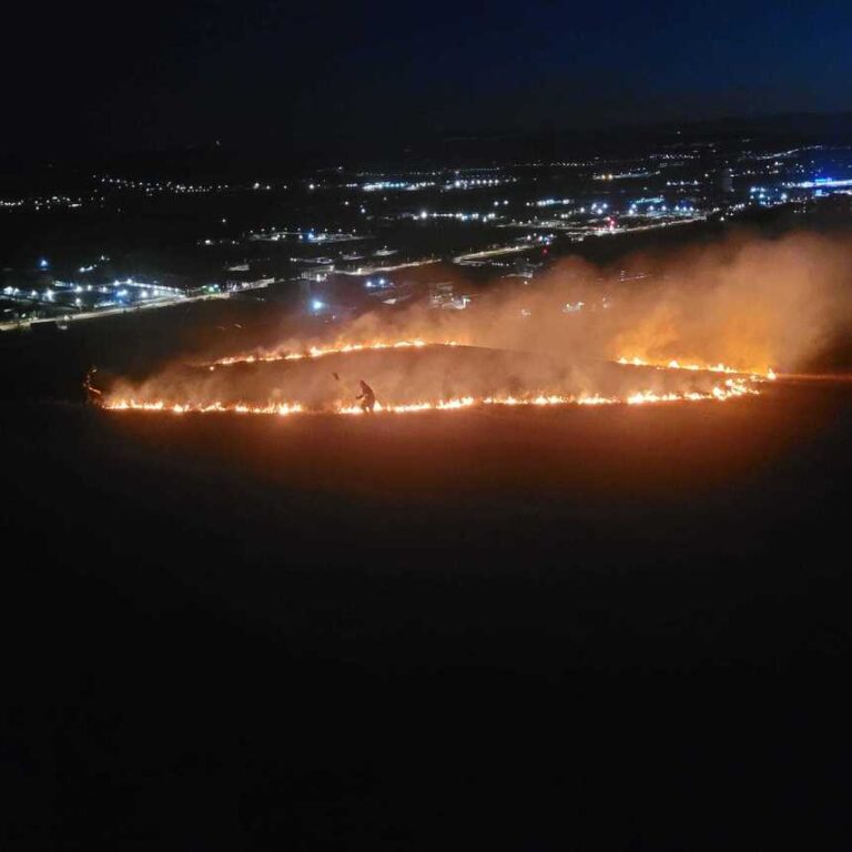Incendiu de vegetaţie pe o suprafaţă de 4 hectare la ieşire din Alba Iulia spre Teiuş 