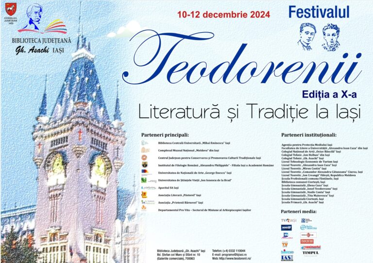 Festivalul „Teodorenii” 2024: Literatură și tradiție la Iași