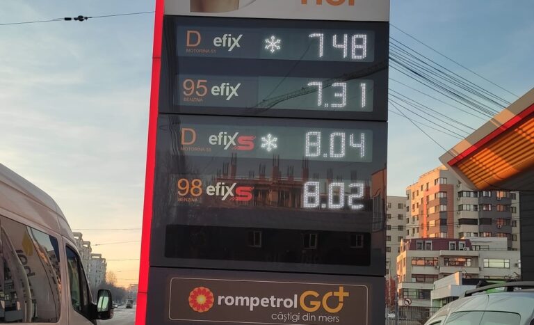 FOTO Noile prețuri ale carburanților la pompă din 2025