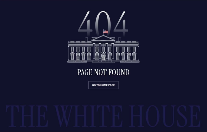  Eroare ”404”: Trump a închis versiunea spaniolă a site-ului Casei Albe