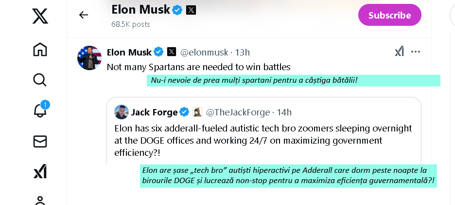 Cei șase spartani ai lui Elon Musk muncesc 17 ore pe zi pentru eficientizarea guvernului SUA