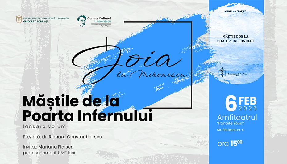  „Joia la Mironescu” – azi se reiau serile culturale ieșene de pe Săulescu
