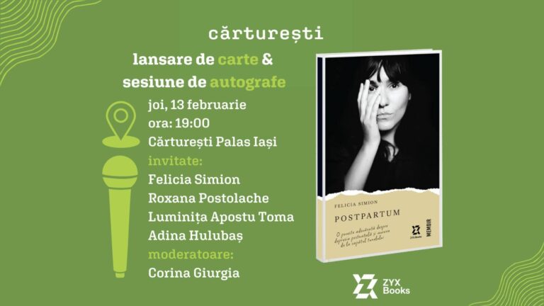 „Postpartum” – o carte despre maternitate și vulnerabilitate lansată la Cărturești Palas