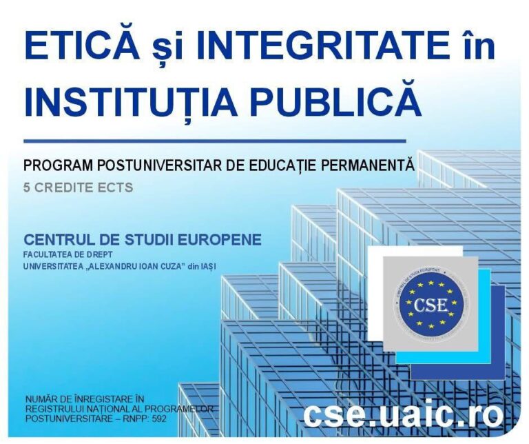 Nou program postuniversitar de perfecționare profesională a adulților, la „Cuza”