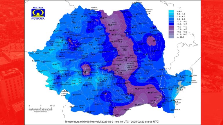 La Iași, astă-noapte a fost la fel de frig ca la începutul săptămânii