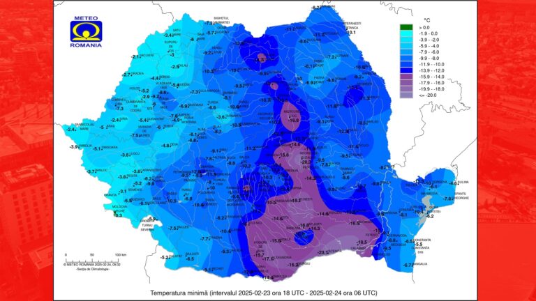 Probabil ultima dimineață la Iași din acest sezon rece, cu temperaturi sub -10 grade