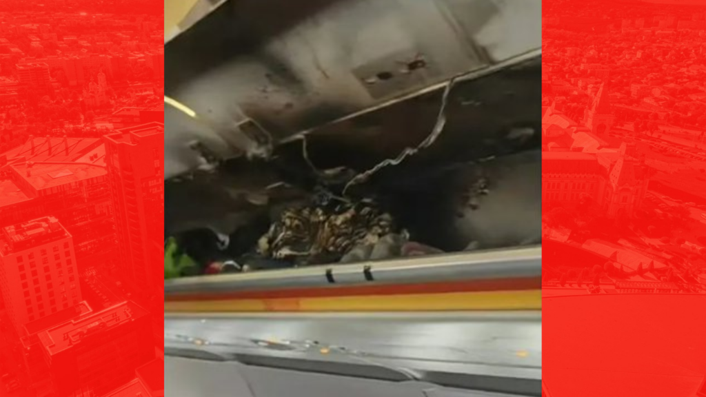 VIDEO Momente de panică la bordul unui avion al companiei Hong Kong Airlines. Un incendiu a izbucnit în interiorul cabinei