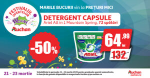 Reducerile mari continuă! Festivalul Ofertelor Wooww la Auchan aduce prețuri senzaționale! (P)