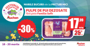 Prețuri incredibile la Auchan! Festivalul Ofertelor Wooww continuă cu reduceri uimitoare! (P)
