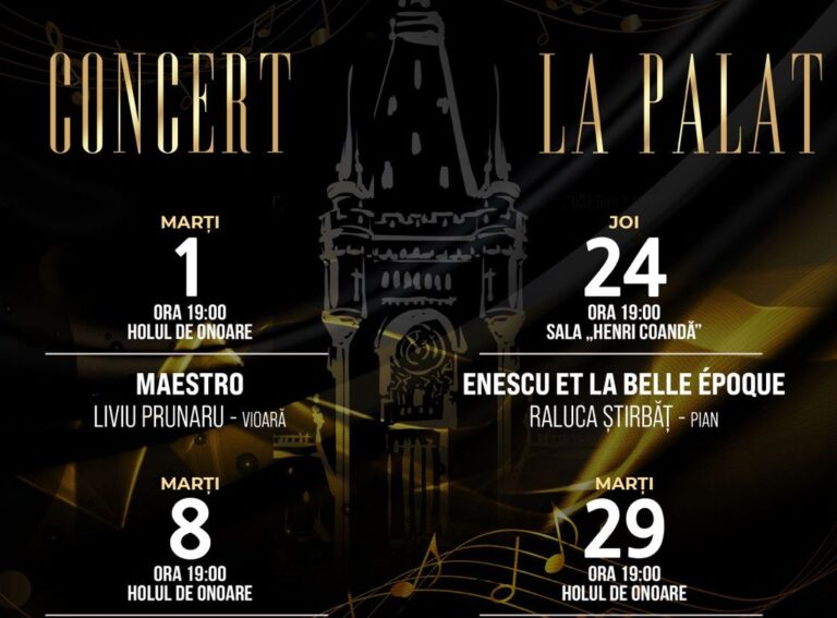 Muzica prinde viață la Palatul Culturii: patru recitaluri în luna aprilie. Primul dintre ele, chiar astăzi