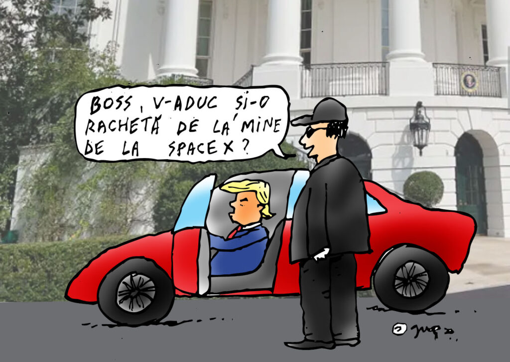  Elon Musk, cu Teslele în vizită la Casa Albă, la Trump