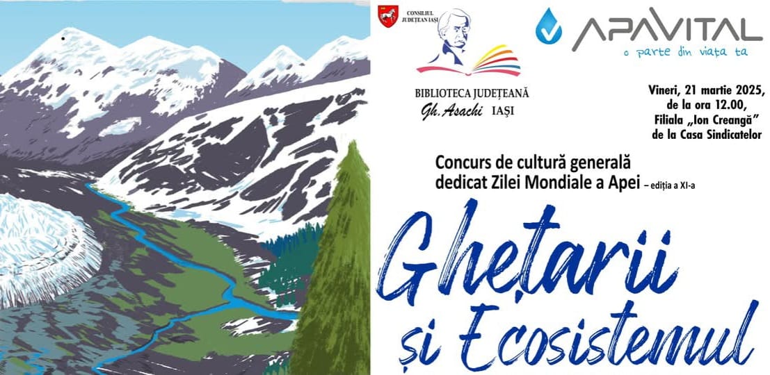 Concurs de cultură generală despre apă și ghețari, cu premii în bani, pentru elevii de liceu din regiune
