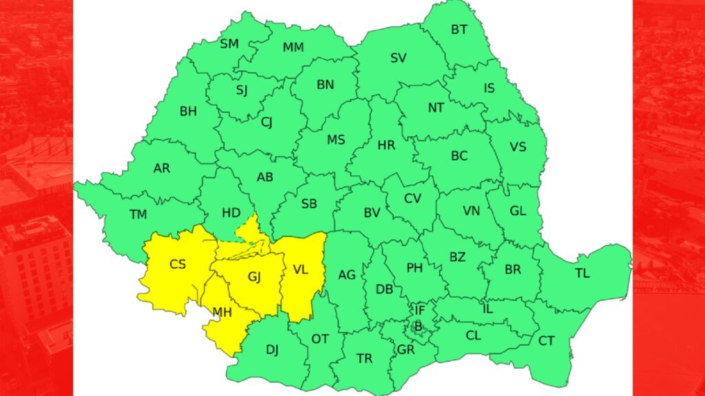  Atenţionare meteorologică – Ploi în aversă şi vânt, până sâmbătă seară în toate regiunile