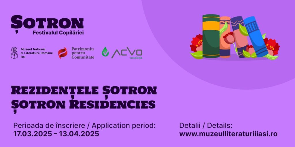 Înscrieri deschise pentru Rezidențele Șotron: Oportunitate pentru autorii de cărți pentru copii