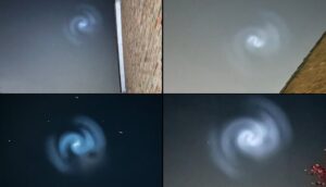 Spirală albastră misterioasă pe cerul Europei. Nu ar fi fost un OZN, spun experții