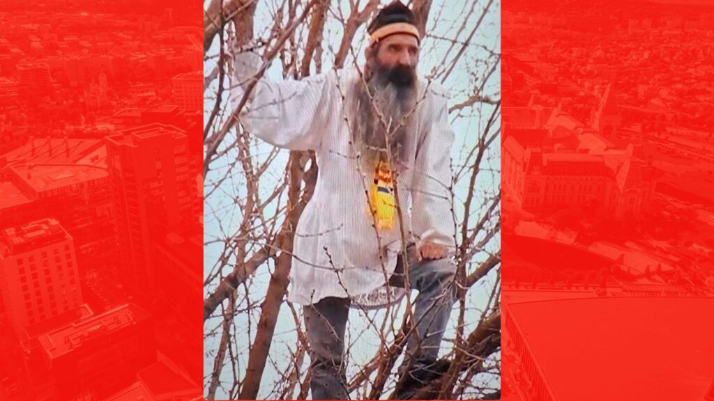 „Stegarul Dac”, cunoscut susţinător al lui Călin Georgescu, a urcat într-un copac de unde a coborât după 24 de ore. A fost preluat de polițiști