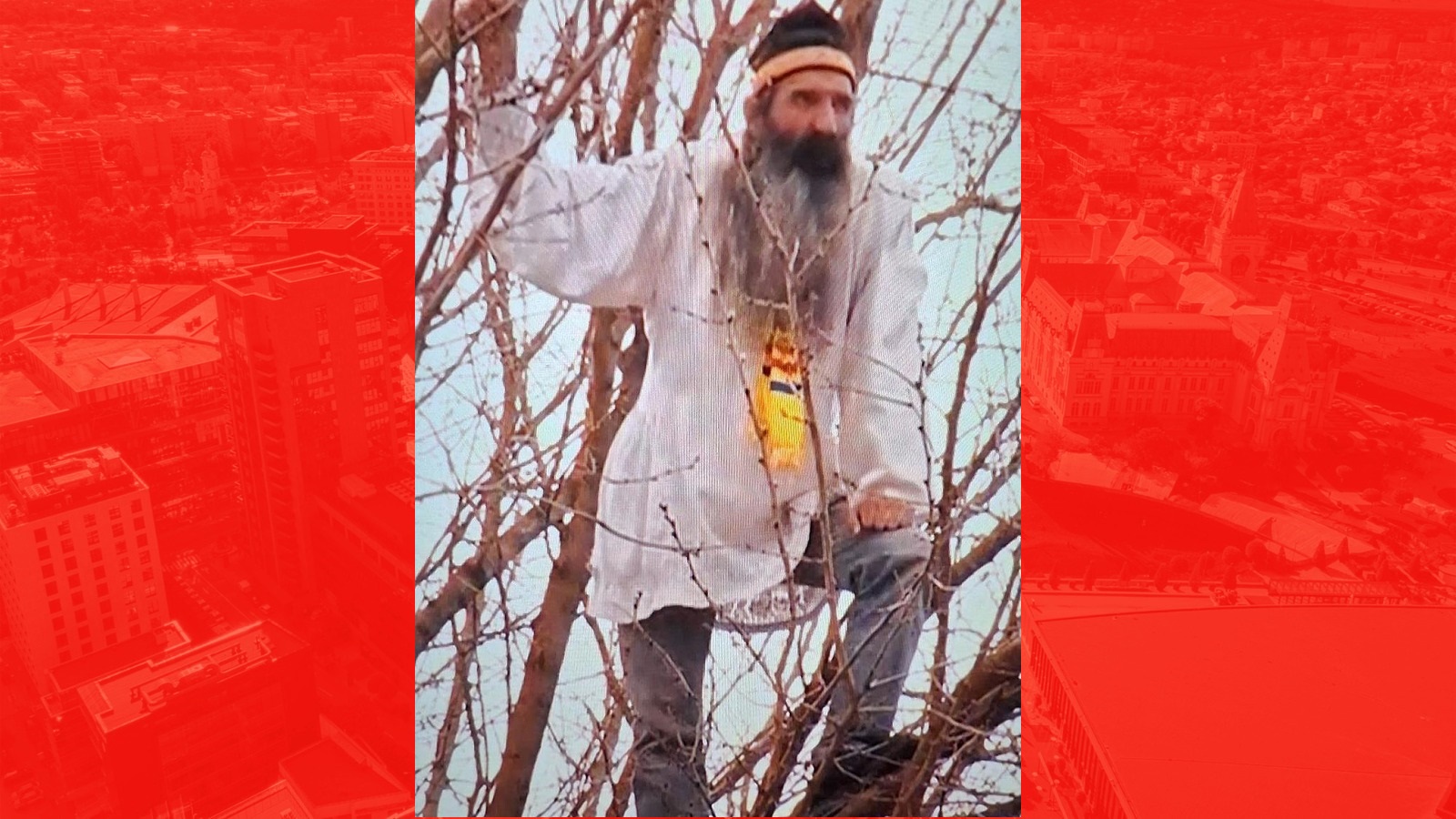 „Stegarul Dac”, cunoscut susţinător al lui Călin Georgescu, a urcat într-un copac de unde a coborât după 24 de ore. A fost preluat de polițiști