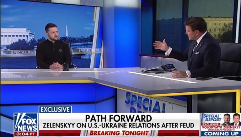 Zelenski spune, într-un interviu la televiziunea de casă a lui Trump că nu-și va cere scuze: „Îl respect pe preşedinte, respect poporul american”