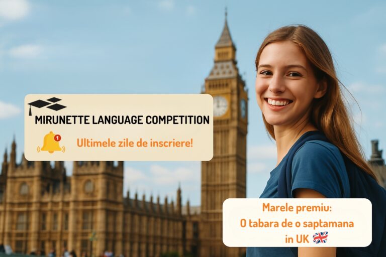 Grăbește-te! Înscrierile la concursul de engleză Mirunette se încheie în curând!