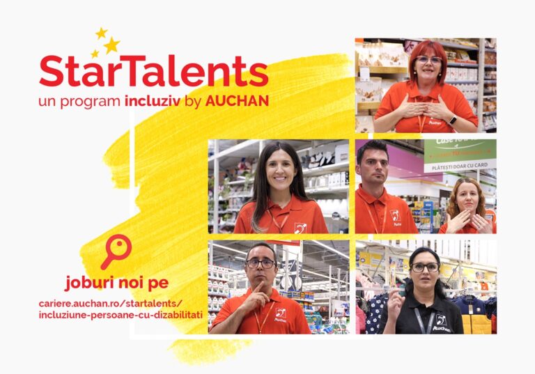 Auchan creează noi oportunități de angajare pentru persoanele cu dizabilități: 100 de locuri de muncă disponibile la nivel național