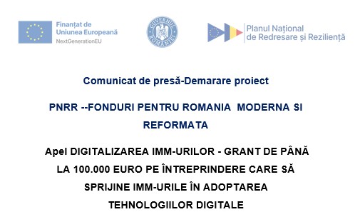 Demarare proiect de investiție - Modernizare microîntreprindere prin digitalizare (P)