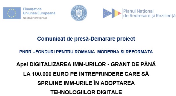  Inițiere proiect de investiție – Digitalizarea firmei Saam Candies SRL (P)