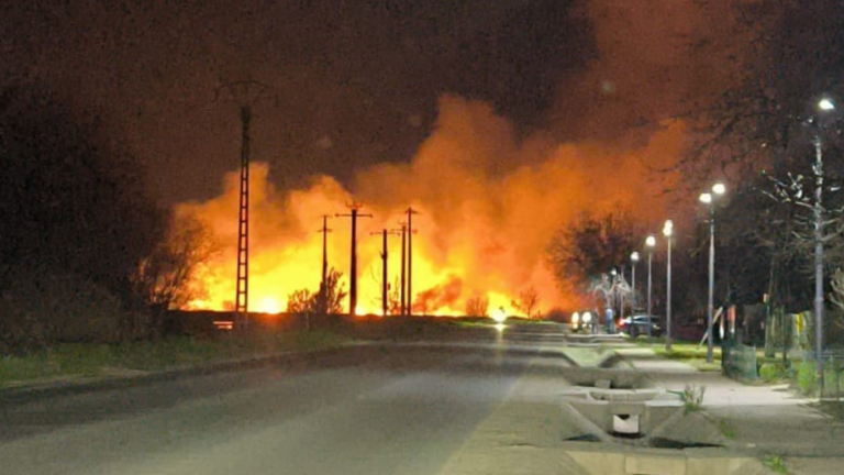 Incendiu puternic de vegetație în Holboca. Flăcările au cuprins aproximativ 5.000 de mp