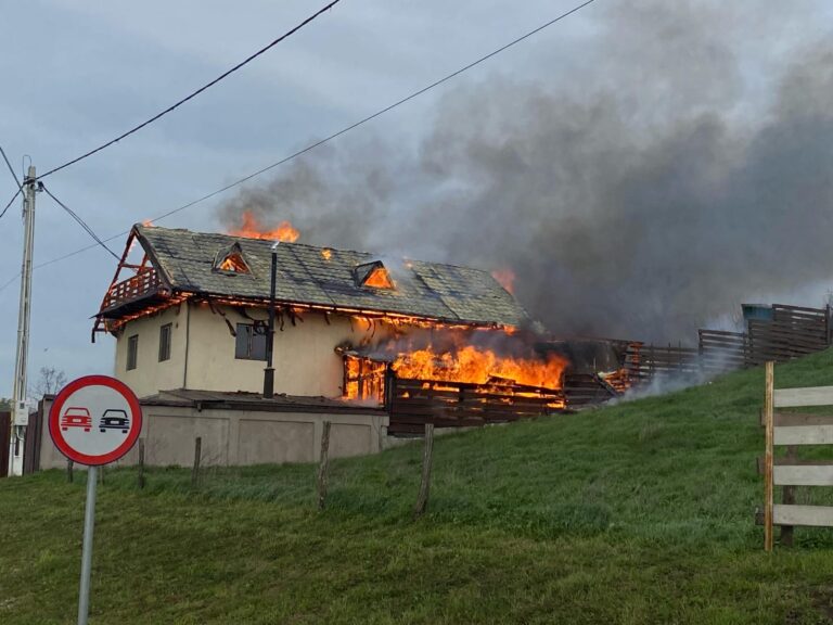 Incendiu la o casă în construcție din comuna Țigănași