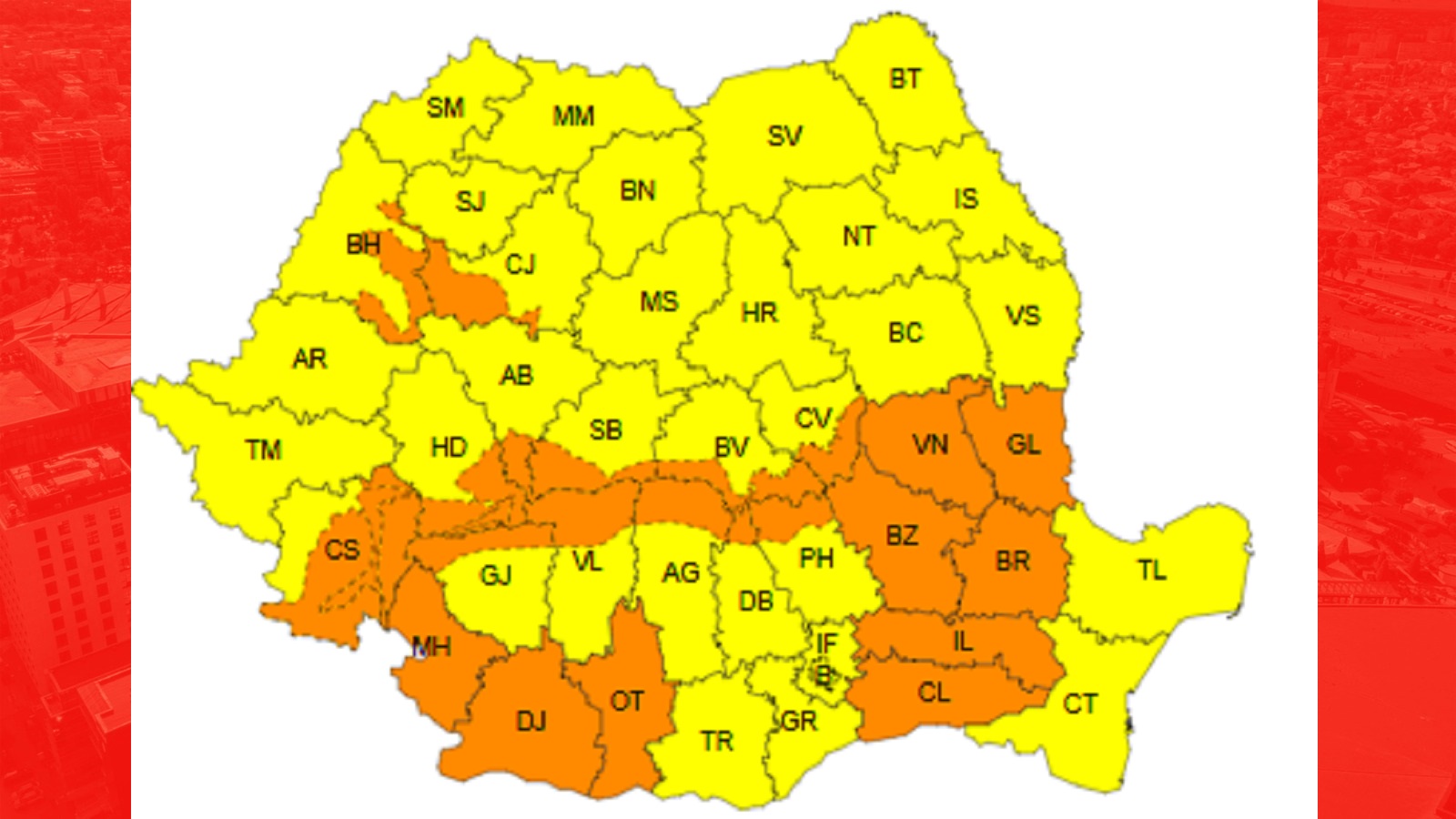 Vreme deosebit de rece, brumă și îngheț la sol, precipitații mixte, intensificări ale vântului