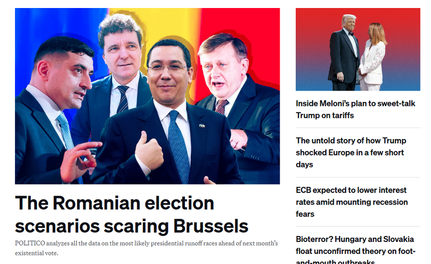 POLITICO numește alegerile din România „un vot existenţial” și analizează toate datele despre cele mai probabile runde ale prezidenţialelor