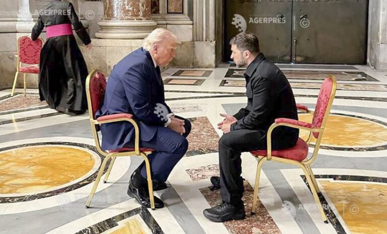 Zelenski și Trump au avut o scurtă întâlnire la funeraliile Papei Francisc