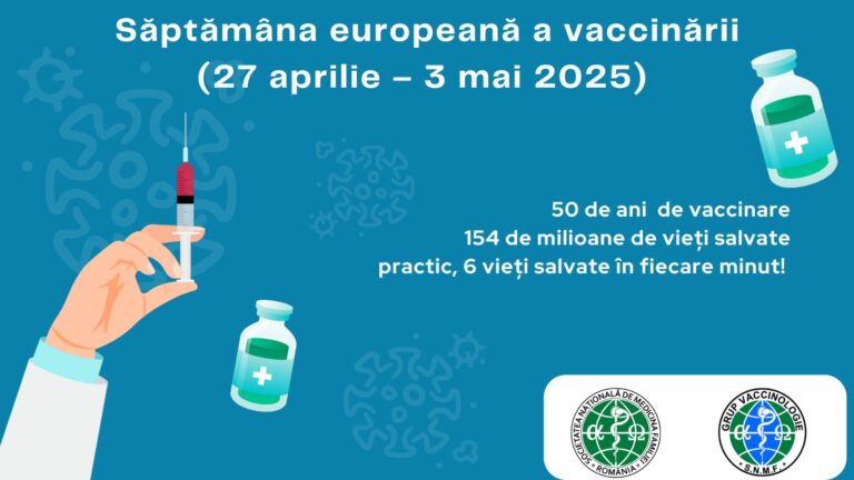 Vaccinarea salvează vieți. SNMF: „Traversăm însă o perioadă dificilă din cauza unei scăderi a încrederii în vaccinuri pe fondul perioadei postpandemice”