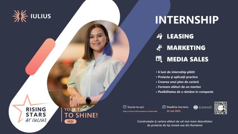 Construiește-ți cariera alături de profesioniști! Aplică la programul de internship „Rising Stars at IULIUS”
