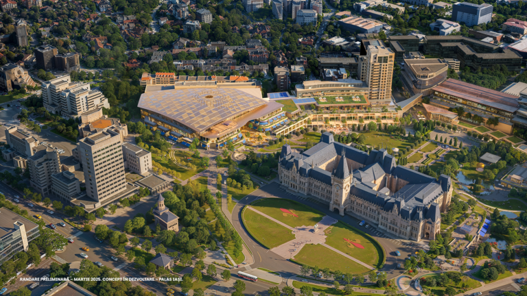 Palas va fi ca un colier în jurul Palatului Culturii. Primele amănunte din conceptul cu renumita firmă de arhitectură Foster + Partners: cum va arăta „inima orașului”