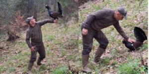 Prietenie neașteptată la altitudine: un bărbat și un cocoș de munte din Călimani