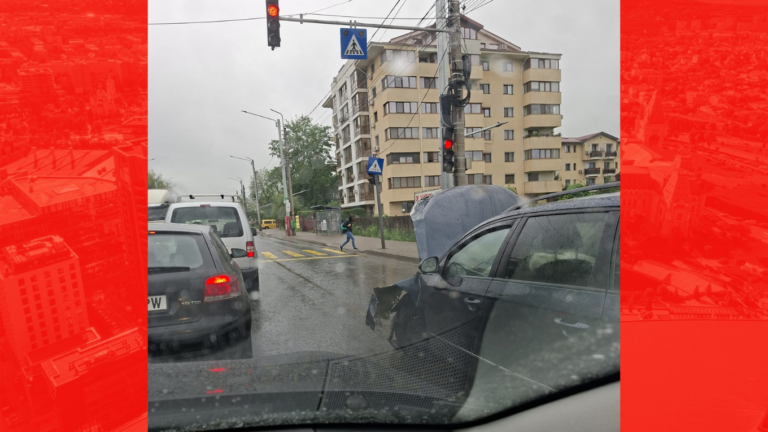 Accident rutier în Bucium din cauza nepăstrării distanței