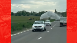 Coloană de apă uriașă erupe din conducta care alimentează și Iașul. Pașcaniul, iar fără apă
