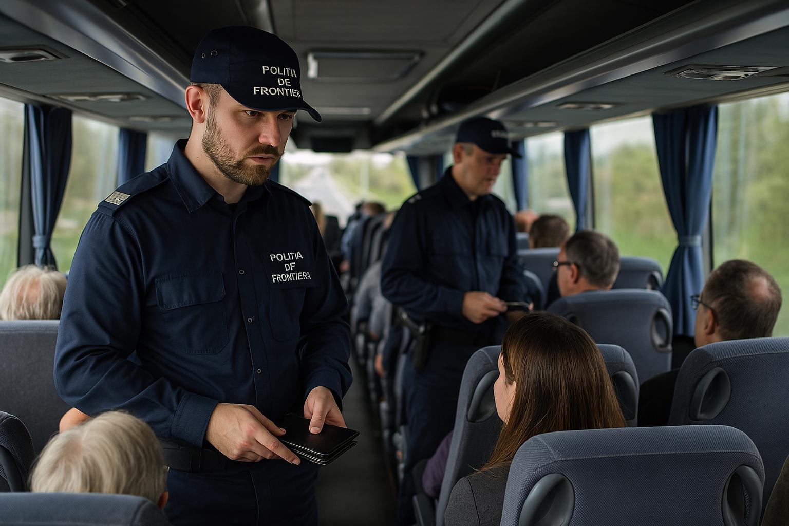 Permis de conducere fals descoperit într-un autocar la o tânără basarabeancă. Era cu datele soțului