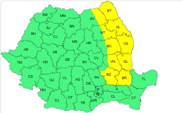 S-au oprit ploile, vine vântul - cod galben