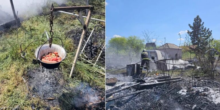 Au vrut să facă un banal gulaș la foc de lemne, dar au fost la un pas să incendieze un cartier întreg