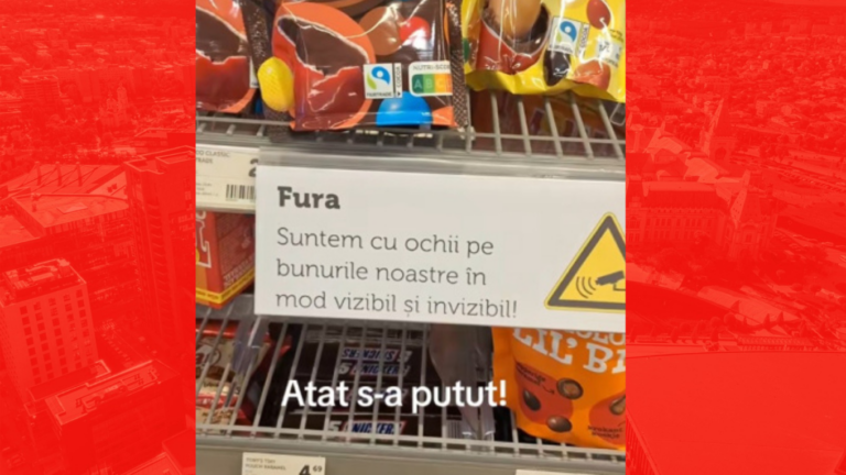 „Mai mare umilință la adresa României nu există”. De frica hoților români, olandezii au lipit mesaje în limba română la rafturile supermarketurilor: „Nu fura! Te vom preda poliției