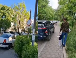 Iașul pietonilor umiliți - Pe Aleea Decebal, trotuarul e autostradă pentru șoferii tupeiști (VIDEO)