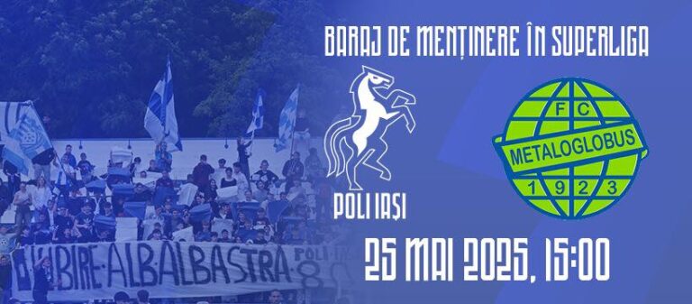 FOTBAL Porți deschise în Copou la baraj, duminică. Zarurile sunt aruncate la vârf înainte de ultima etapă, doar retrogradarea se mai joacă